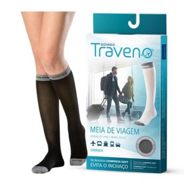Imagem de Meia 3/4 para Viagem de Compressão  Sigvaris Traveno  15-20 mmgh - Pre