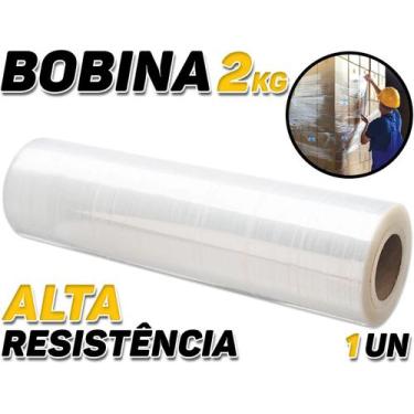 Imagem de Rolo Bobina Filme Stretch C/ Tubete 500x25 C/ 100 Metros 2kg - Brester