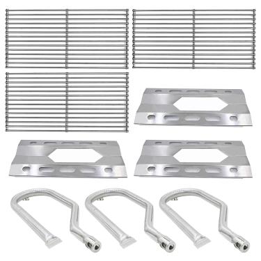 Imagem de Peças de reposição para peças de reposição Nexgrill, grelha de grelha de 49 cm para Brinkmann, placa de aquecimento de 43 cm e queimador de 41 cm para Costco Kirkland 720-0108, Nexgrill conjunto de