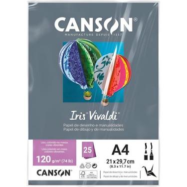 Imagem de Pct papel iris vivaldi 25fls a4 120gr canson escolha a cor, CINZA ESCU