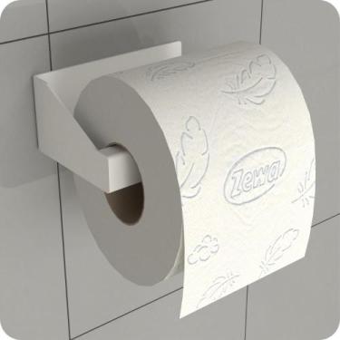 Imagem de Porta Papel Higiênico Adesivo Colar Na Parede Branco DF - HomeDecor