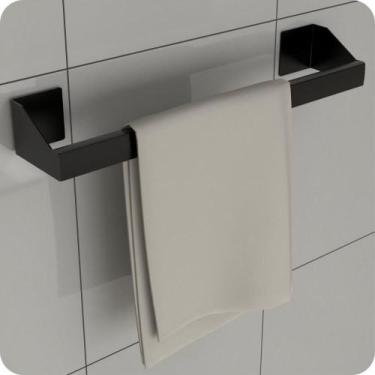 Imagem de Porta Toalha De Rosto Adesivo Autocolante Preto DF - HomeDecor