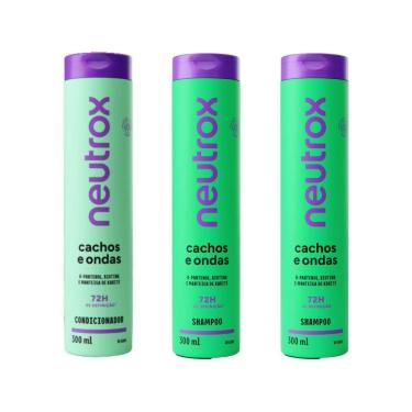 Imagem de Kit Neutrox Cachos Ondas 1 Cond 300Ml + 2 Shampoo 300Ml
