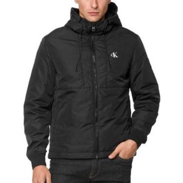 Imagem de Jaqueta Calvin Klein Jeans Masculina Reciclada Chest Logo Preta-Masculino