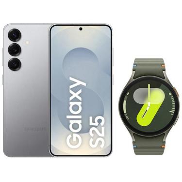 Imagem de Samsung Galaxy S25 5G 256GB Galaxy AI Prata - 12GB RAM + Smartwatch Wa