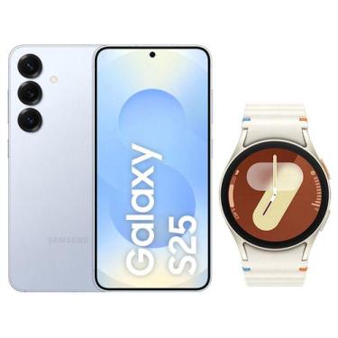 Imagem de Samsung Galaxy S25 5G 256GB Galaxy AI Azul - 12GB RAM + Smartwatch Wat