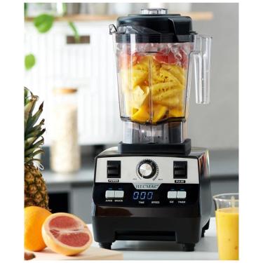 Imagem de Liquidificador de Nível Profissinal 2,4L com 3 Programas para Uso Doméstico e Comercial, 110V 2200W, HECMAC, Preto