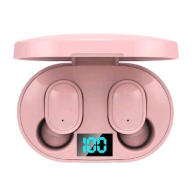 Imagem de Fone de Ouvido Rosa sem fio bluetooth Com LED Sem Fio Bluetooth e Microfone ideal para ouvir musicas (Rosa)