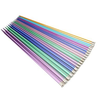 Imagem de Suéter Frisado de 35cm, Cachecol de tricô de Ponta única, Suéter Extra Reto Colorido para Projetos de tricô DIY, tricô Tricô Colorido DIY Suéter Cachecol Agulha Ponto único