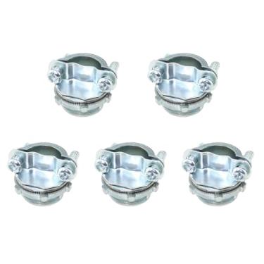 Imagem de Maxmoral 5 peças 1/5.1 cm Conector de cabo de encaixe acessório de conector de cabo de clipe de zinco conduíte de metal para proteger cabos Cabeça do cabo de tensão Braçadeiras de garganta à prova