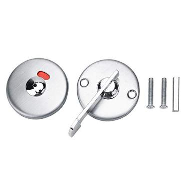 Imagem de Fechadura giratória da porta da divisória do banheiro de aço inoxidável com indicador vago/engajado montado na superfície, antiferrugem, adequada para banheiros públicos e