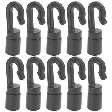 Imagem de Ganchos de cabo de choque, 10 ganchos de plástico elásticos de canoa, corda anticorrosão por ferrugem anticorrosão para barcos, lonas leves, reboques, suportes de teto, cabos