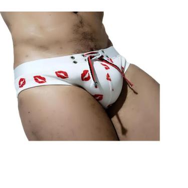 Imagem de Sunga slip com  8 Ilhos frontal - AA COLLECTION CURITIBA, Branco boqui