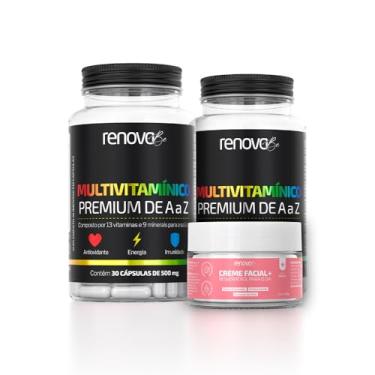 Imagem de Kit 2 Suplementos Alimentares Multivitamínico Premium de A a Z Renova Be