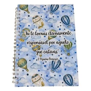 Imagem de Caderno Universitário Pequeno Príncipe Frases Tu Te Tornas 100fls 1mt 