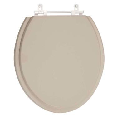 Imagem de Assento Sanitario Poliéster Convencional Oval Bege Saara para vaso Deca