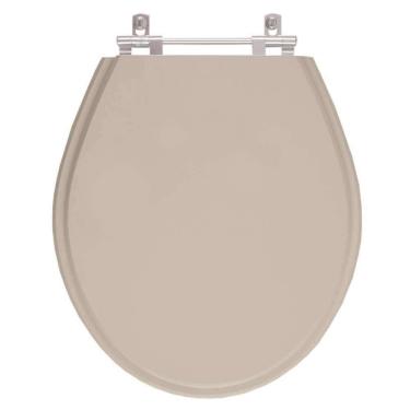 Imagem de Assento Sanitario Poliester Ravena Bege Saara para vaso Deca