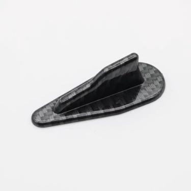 Imagem de LKMM 2 antenas de barbatana de tubarão de fibra de carbono preta, defletores de cauda, antenas de carro