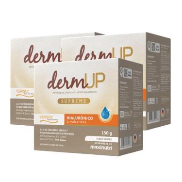 Imagem de Kit 03 DermUp Supreme Maxinutri  Acido Hialurônico Natural