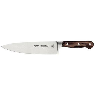 Imagem de Faca Chef Tramontina Century Wood Aço Inox Cabo De Madeira Tratada Cas