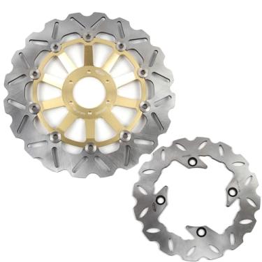 Imagem de Discos de freio dianteiros e traseiros flutuantes para Honda CB250F Hornet 250 1997-2018, acessórios de substituição de motocicleta dourados