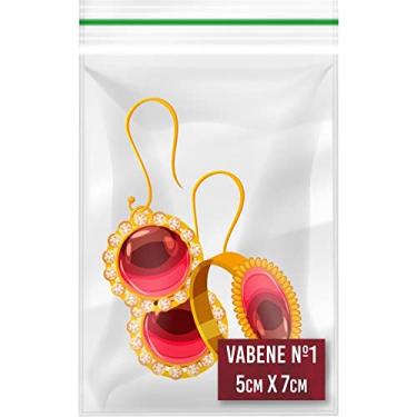 Imagem de Saco Zip, Vabene, Transparente, Nº 1, 5x7 cm, Pacote com 100