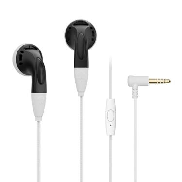 Imagem de NICEHCK YDSmall Fone de ouvido audiófilo de cabeça chata com fio, som HiFi de 3,5 mm, fone de ouvido com fio de microfone para DAP/iPod/Android/console de jogos/PC/tablet/laptop/Xbox (Panda)