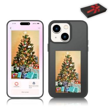 Imagem de CcKkujia Capa de telefone com tinta inteligente, compatível com iPhone 15 promax, capa de celular AI com exibição de imagem personalizada, capa de telefone com tinta eletrônica, silicone antiqueda,