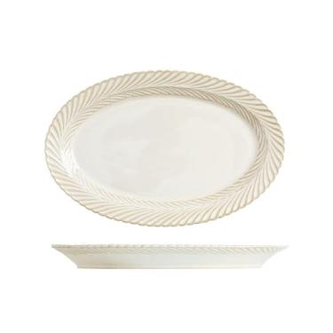 Imagem de Utensílios de mesa retrô para forno japonês, xícara de café criativa para tigela de arroz doméstica - prato oval de 30 cm
