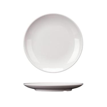 Imagem de Prato branco de restaurante de hotel, prato de imitação de porcelana grosso e durável - 3006-10 branco (253 * 30 mm)
