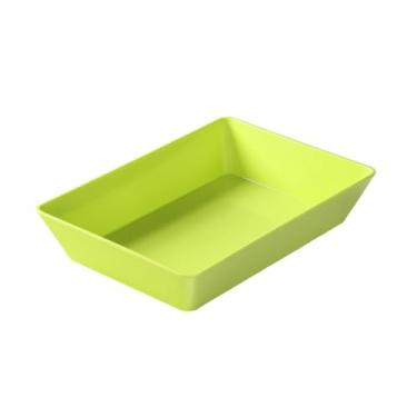 Imagem de Pratos de mesa de comida cozida e estufada, pratos retangulares self-service para suportes - MA-B592 verde