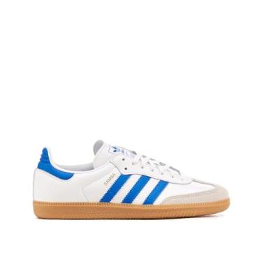 Imagem de adidas Samba OG Sapatos infantis grandes, branco/azul/chiclete, tamanho 36