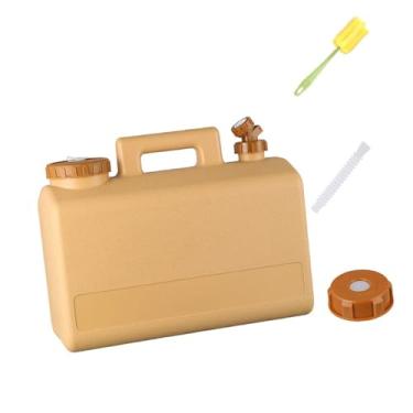 Imagem de menolana 20 L JUG de água de água de água prática com dispensador de bebida com uma para churrasqueira de viagens de mochila, Cáqui