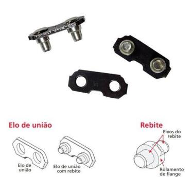 Imagem de Emenda Elo Corrente Motosserra 3/8 1,5mm/1,6mm 100 Pares - OREGON