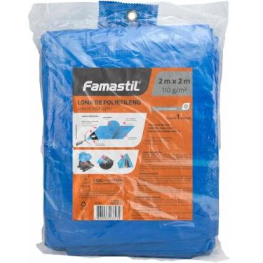 Imagem de LONA DE POLIETILENO COM ILHÓS 2m x 2m AZUL 110g/m² FAMASTIL
