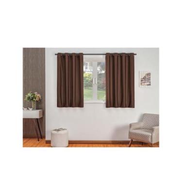 Imagem de Cortina corta sol 2,20x1,30 pequena cor Marrom Madrid - EMPÓRIO DO LAR