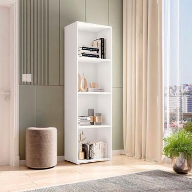 Imagem de Estante Modular para Livros 4 Nichos Calum Branco