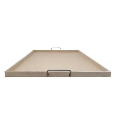 Imagem de Bandeja Retangular Lisa Simples com Alça 50x40x2,5 Kit 3un Mdf 6mm Mad