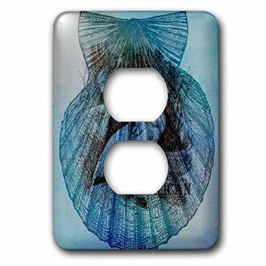 Imagem de 3dRose lsp_79356_6 Aqua Pelican In A Seashell Beach Theme Art 2 Plug Outlet Cover