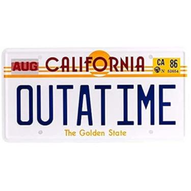 Imagem de OPO 10 - Réplica da placa do carro Delorean Time Machine do filme De Volta para o Futuro Outatime (62)