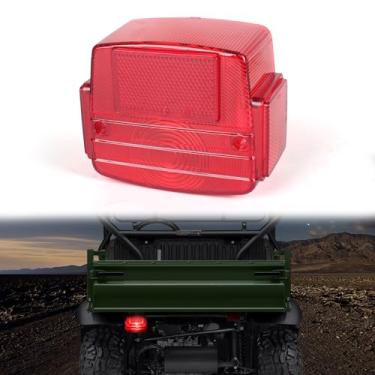 Imagem de CUSAUTV Carcaça da lanterna traseira vermelha compatível com Kawasaki Mule 1990-2020 Acessórios de substituição da lente da lâmpada de freio traseiro para 23026-1019 (1 peça)