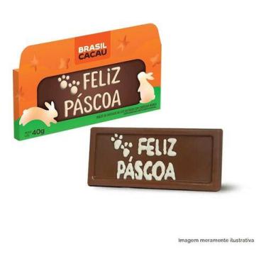 Imagem de Tablete Feliz Páscoa 40g Presente Brasil Cacau Presente