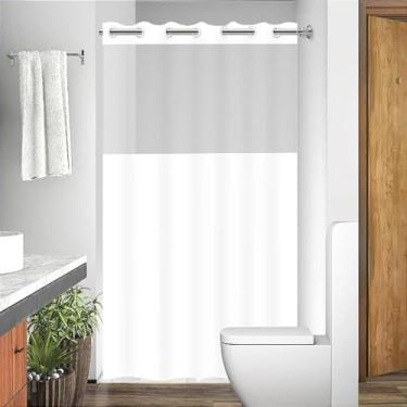 Imagem de Cortina Box Banheiro Pastilhas Preta Verde 3D Azul Tiffany e 3D Translucida ou Diversas Cores PVC Antimofo Impermeável (Branca Ilhos)