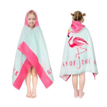 Imagem de Toalhas com capuz para crianças - banheiro infantil, praia, toalha de natação, 3-10 anos menino menina praia poncho com capuz 100% algodão 76 x 127 cm tamanho grande macio grosso, bonito e absorvente
