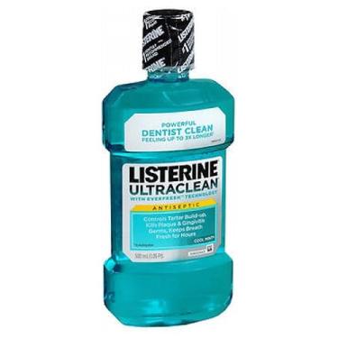 Imagem de Enxaguatório bucal antisséptico Listerine Ultraclean Cool Mint 500 ml da Listerine (pacote com 4)