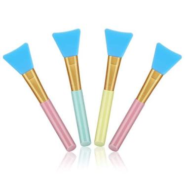 Imagem de Cuttte 4pcs Escovas de Máscara Facial de Silicone, Escova Aplicadora de Máscara de Lama...