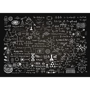 Imagem de BELECO Tecido de 3,7 x 2,4 m, tema de ciência, sala de aula, quadro negro, química, matemática, geometria, física, quadro negro, curso, online, tema de ciências, decoração de festa, faixa de fotos