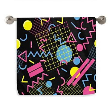 Imagem de VunKo 80 anos 90 elegante Memphis cozinha microfibra cabelo toalha de prato casa macio altamente absorvente decorativo pano de prato para banheiro praia hotel academia spa ioga 40,6 x 71 cm