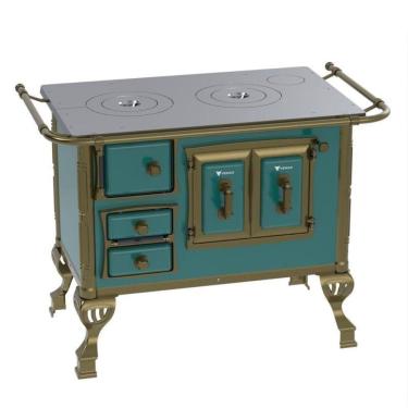 Imagem de Fogao a Lenha N 1 Colonial Turquesa Sem Tampa