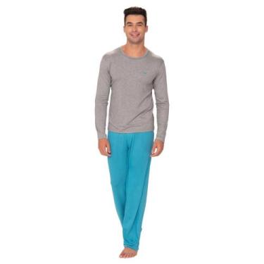 Imagem de Pijama Masculino Longo Inverno Visco - 238126 - Cia do Pijama, GG, Mes